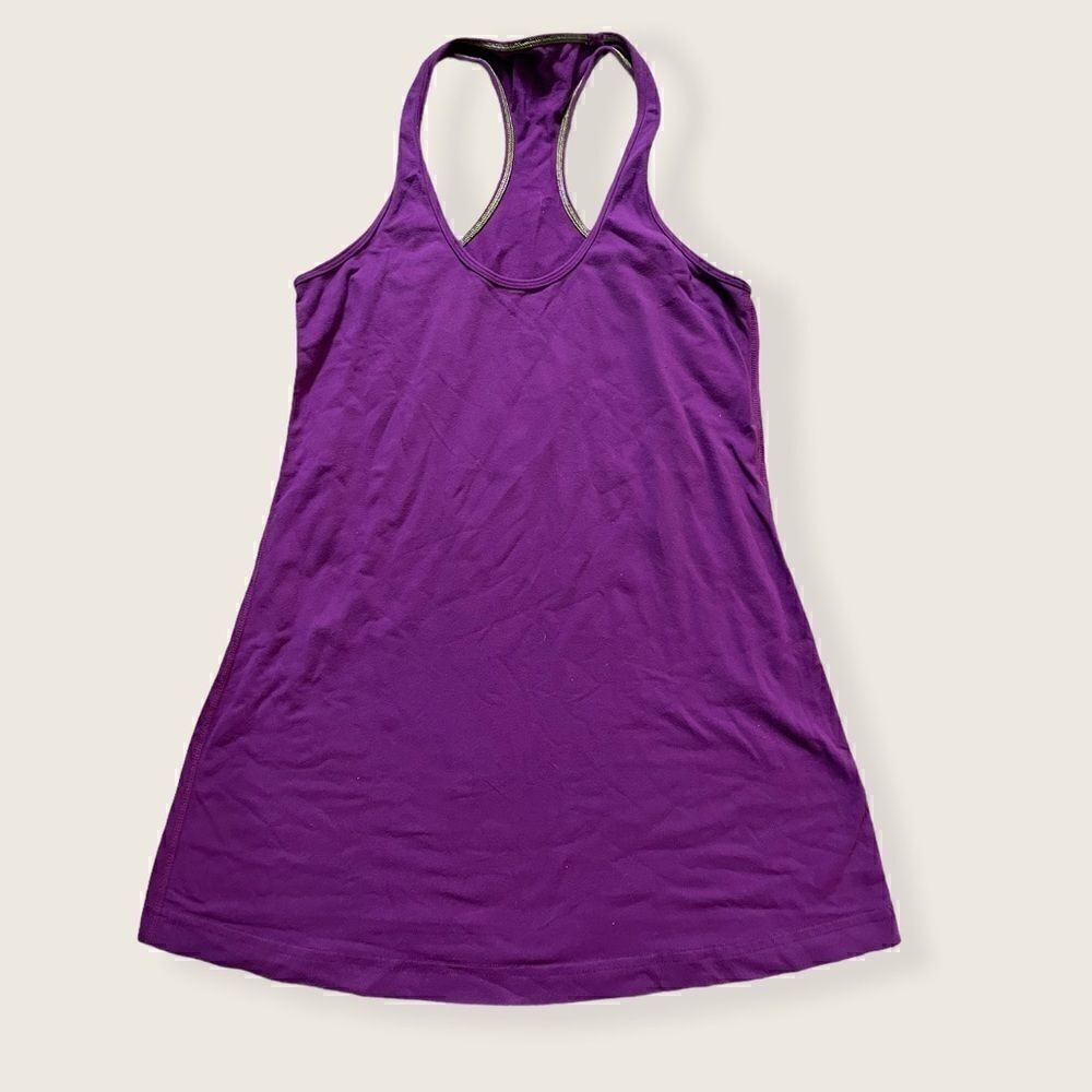 Size 4 Purple Violet Lululemon CRB Racerback - Picture 2 of 4
